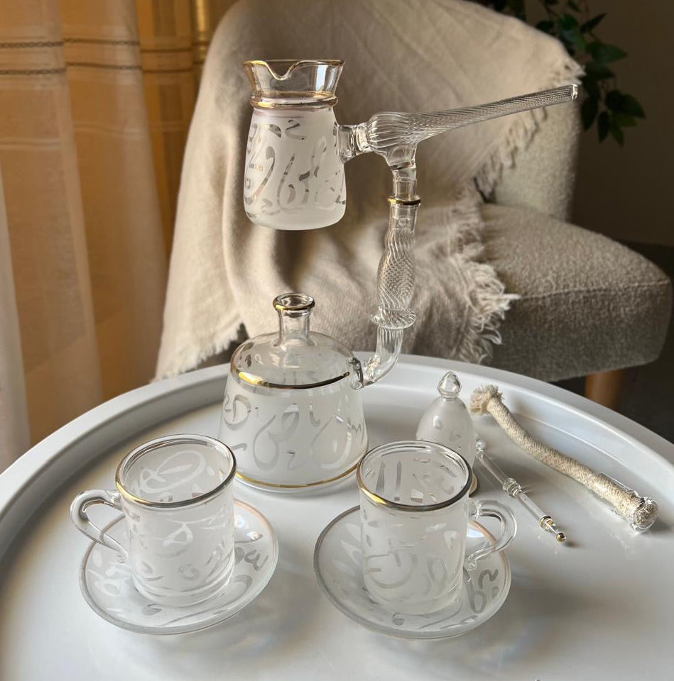 Minimal golden touch coffee set