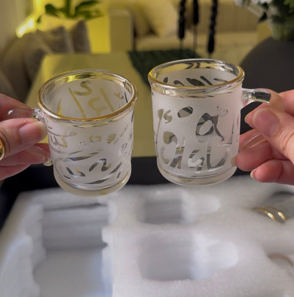 Minimal golden touch coffee set