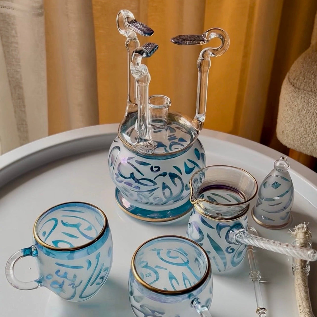 طقم إيليف للقهوة – مطلي ذهبي