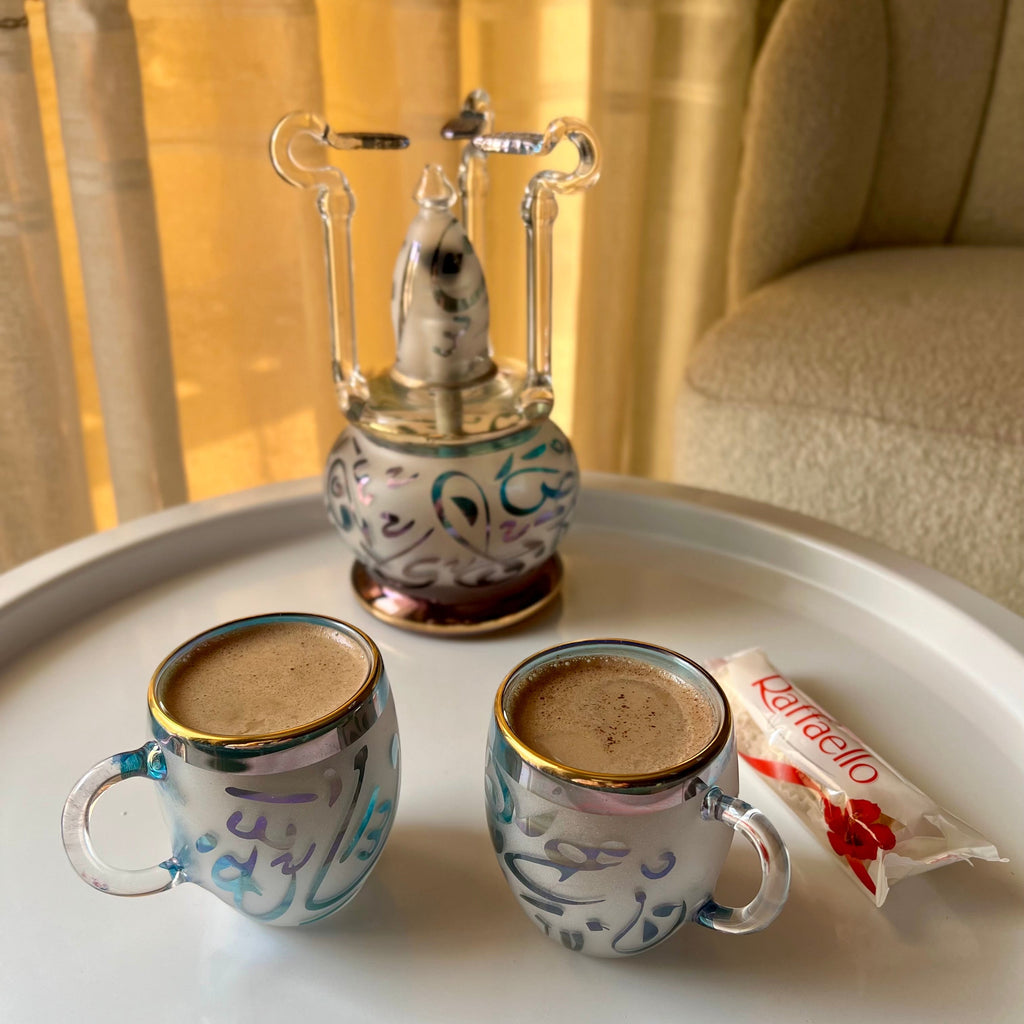 طقم إيليف للقهوة – مطلي ذهبي