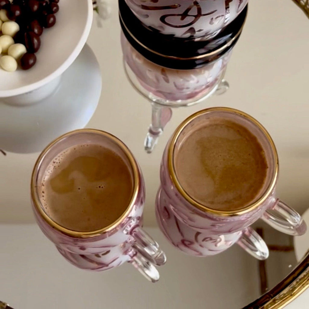 طقم إيليف للقهوة – مطلي ذهبي