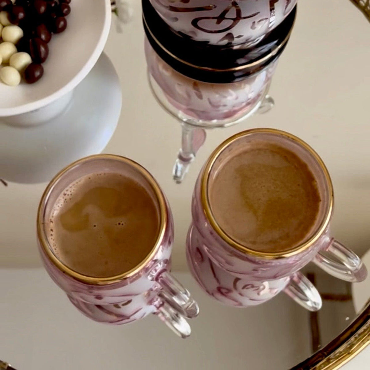 طقم إيليف للقهوة – مطلي ذهبي