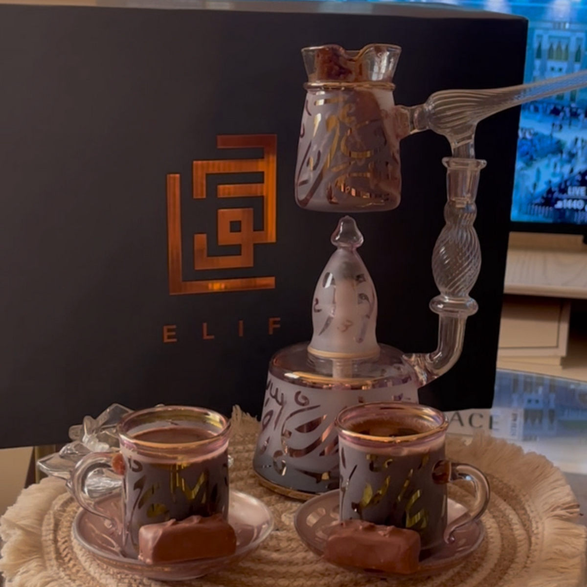 طقم إيليف المعلّق – مطلي ذهبي 